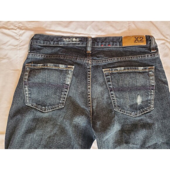 X2 Denim Laboratory Jeans Womens Size 6 Short Flare With Distressed Denim Look - Picture 11 of 11